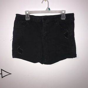 Black Jean Shorts
